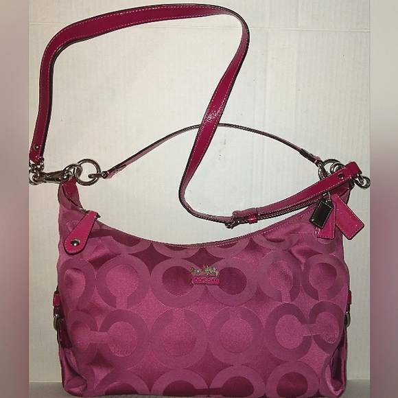 Beautiful COACH Madison OP Art Sateen "HAILEY" Convertible Satchel Crossbody Bag - Picture 16 of 16